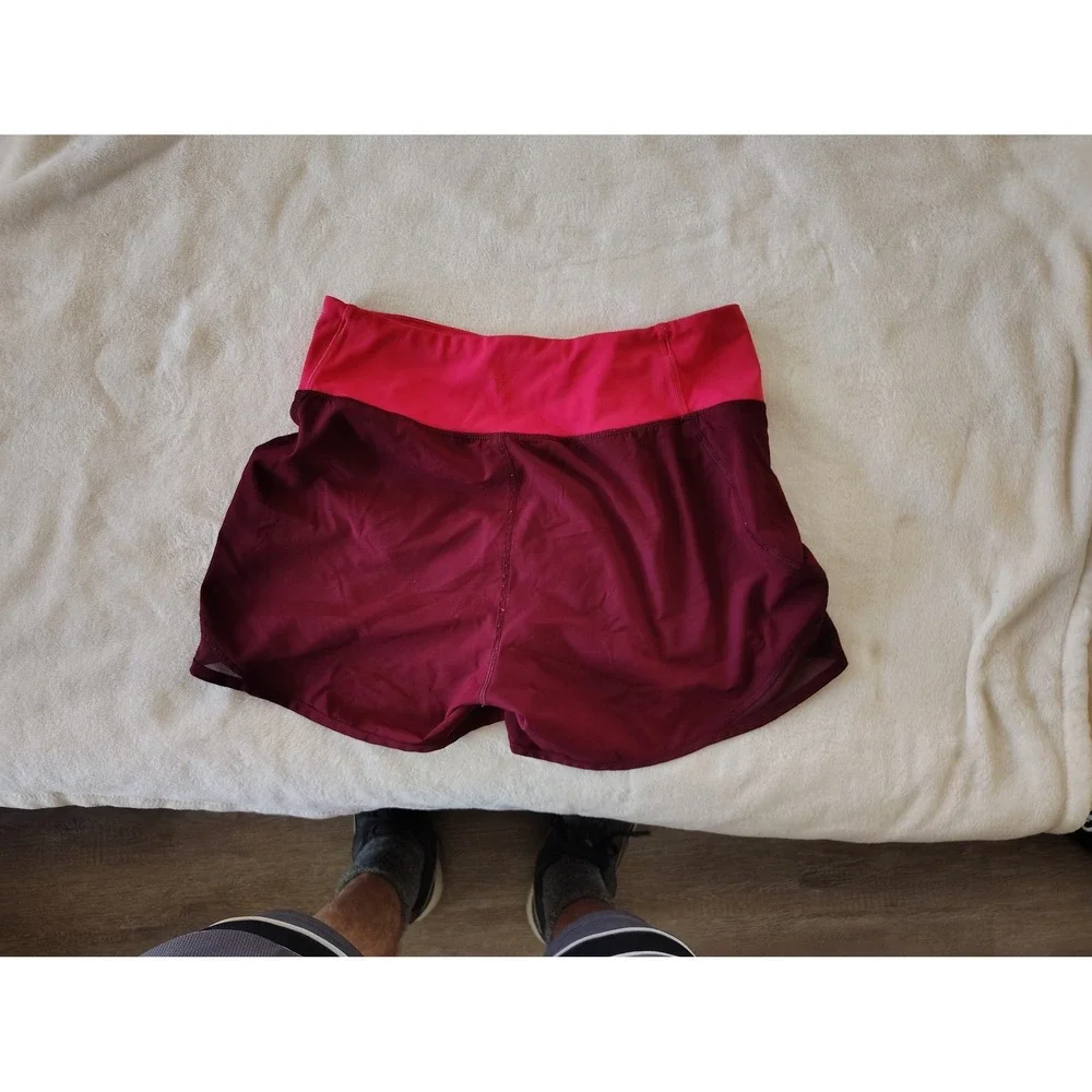 Old Navy Active Womens Burgundy Pink Running‎ Shorts Mesh Panels Size S